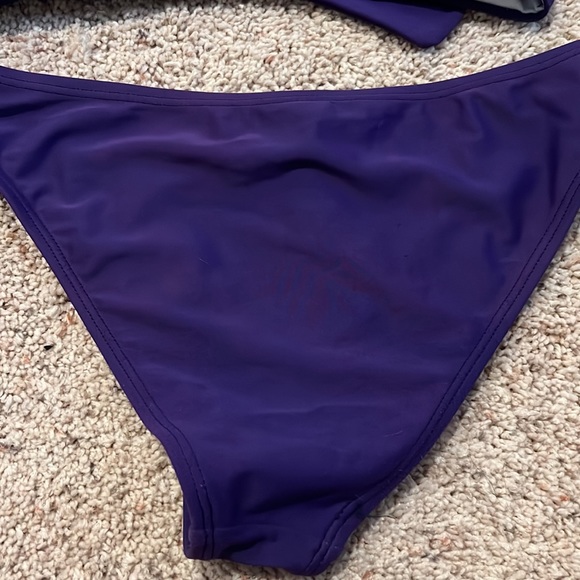 Shein Purple Bikini Set Knot Front Tie Front Classic Bottom XS - Picture 3 of 4
